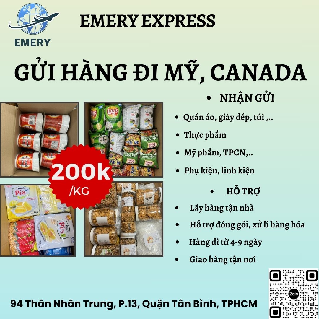 Gửi hàng đi USA, Canada - EMERY Express